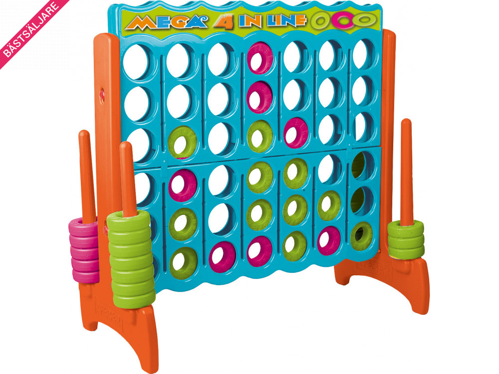 Fyra i rad i plast "Stor modell"