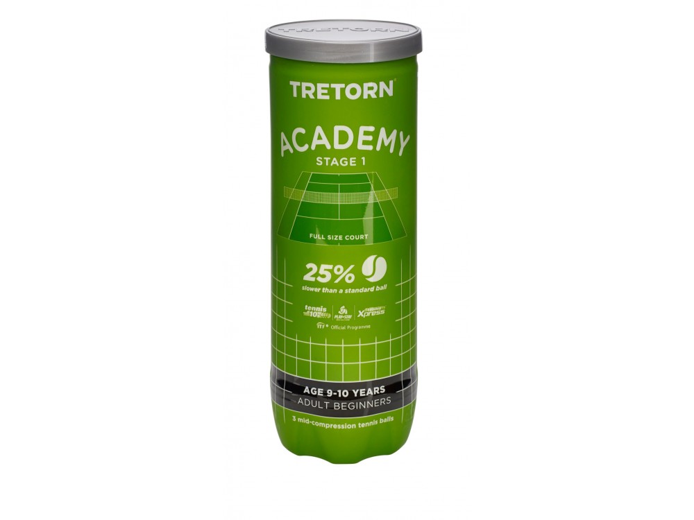 Tennisboll Academy Green 3-pack
